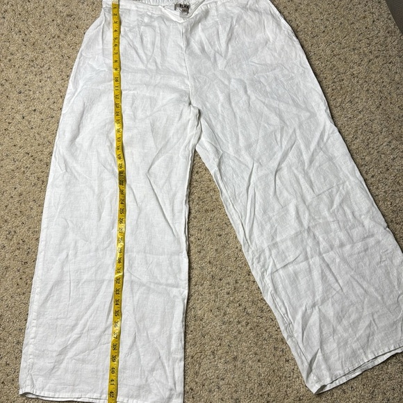 Flax Large linen wide leg pants size Large next to new - Picture 3 of 8